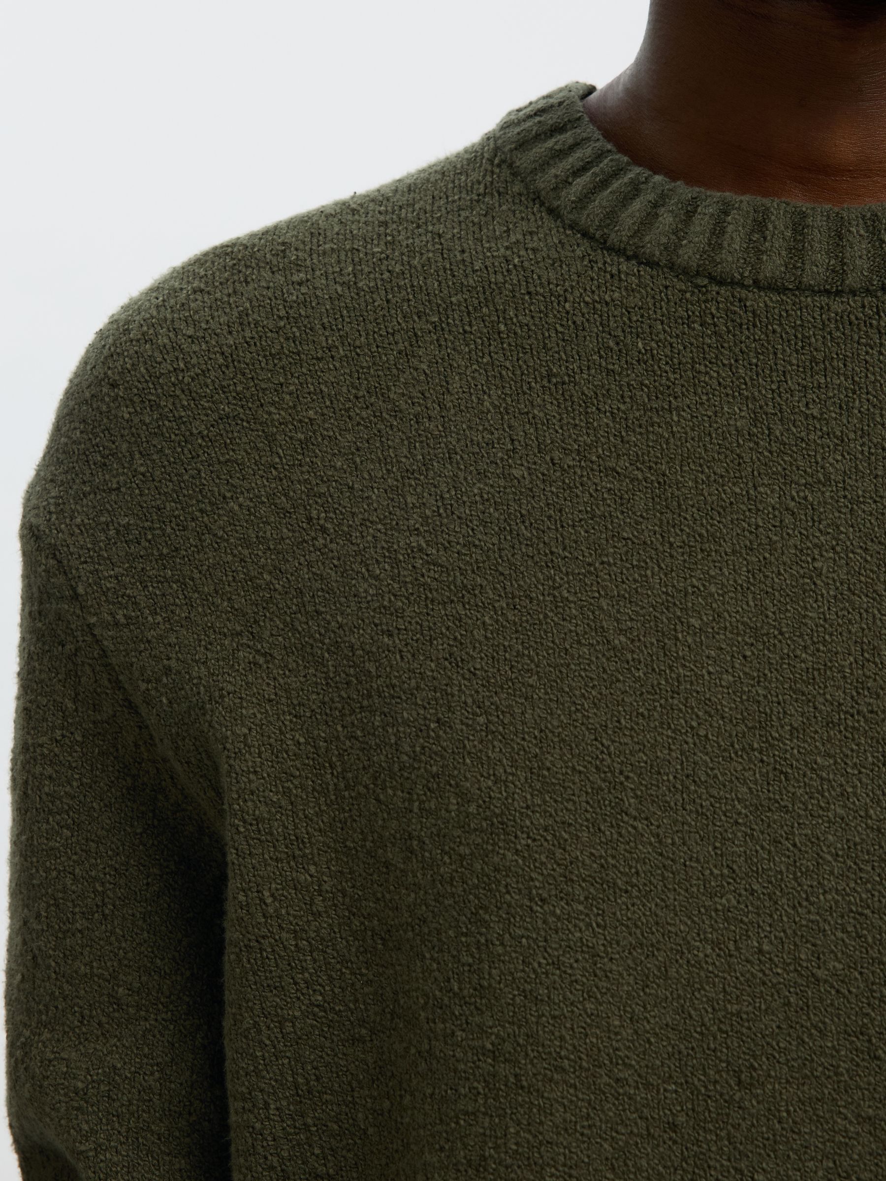 RELAXED FIT  KNITTED PULLOVER, Forest Night, highres