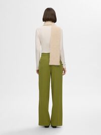 WOVEN WIDE-LEG TROUSERS, Cardamom Seed, highres