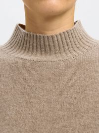 CASHMERE BLEND KNITTED JUMPER, Irish Cream, highres