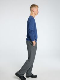 220 LOOSE-FIT TROUSERS, Grey Melange, highres