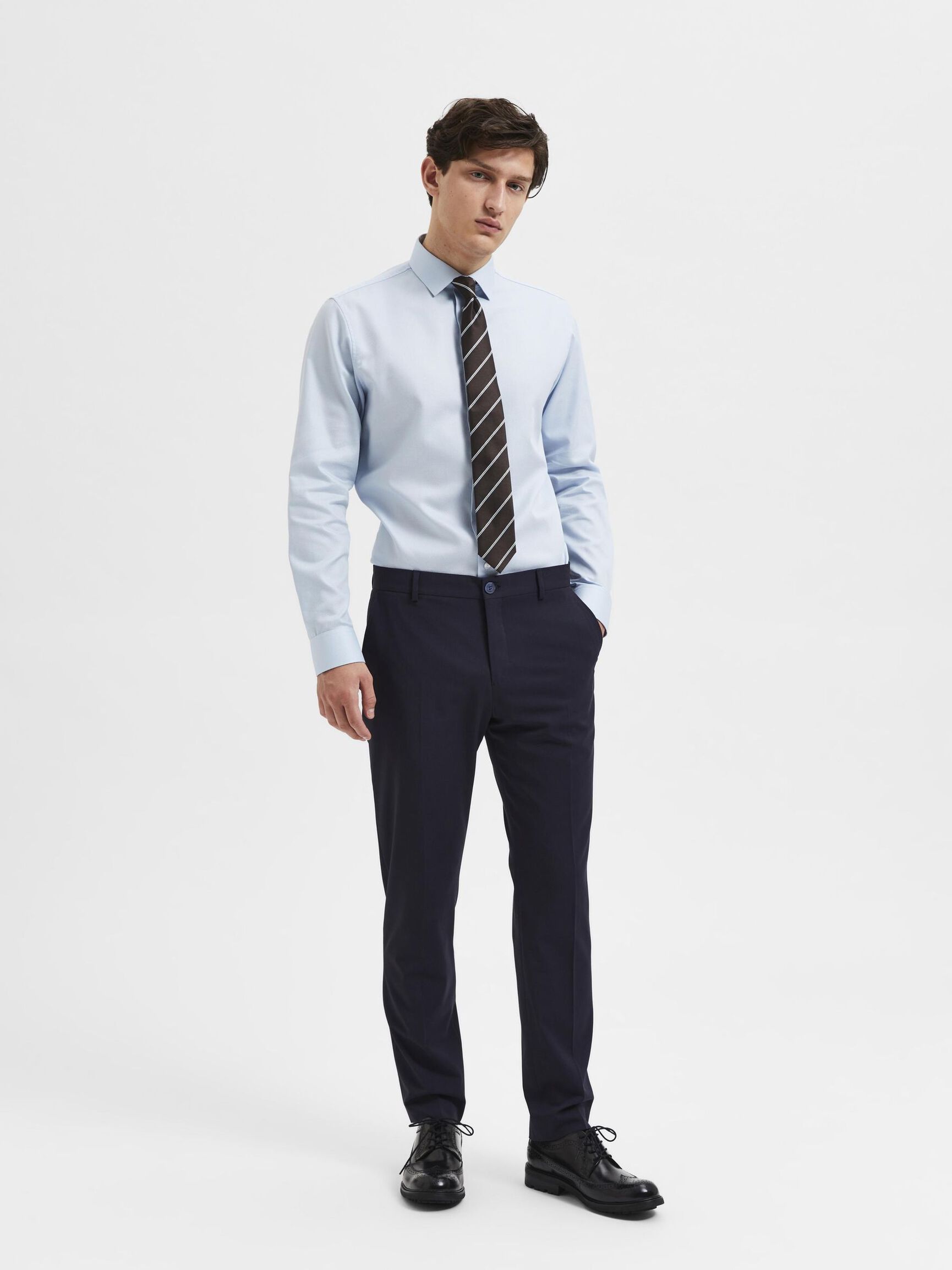 175 SLIM FIT TROUSERS, Navy Blazer, highres