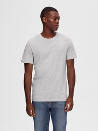 3-PACK COTTON T-SHIRT, Light Grey Melange, highres