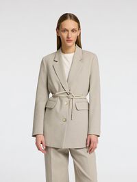 LEATHER ROBE BELT, Birch, highres