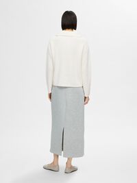 HALF ZIP PULLOVER, Snow White, highres