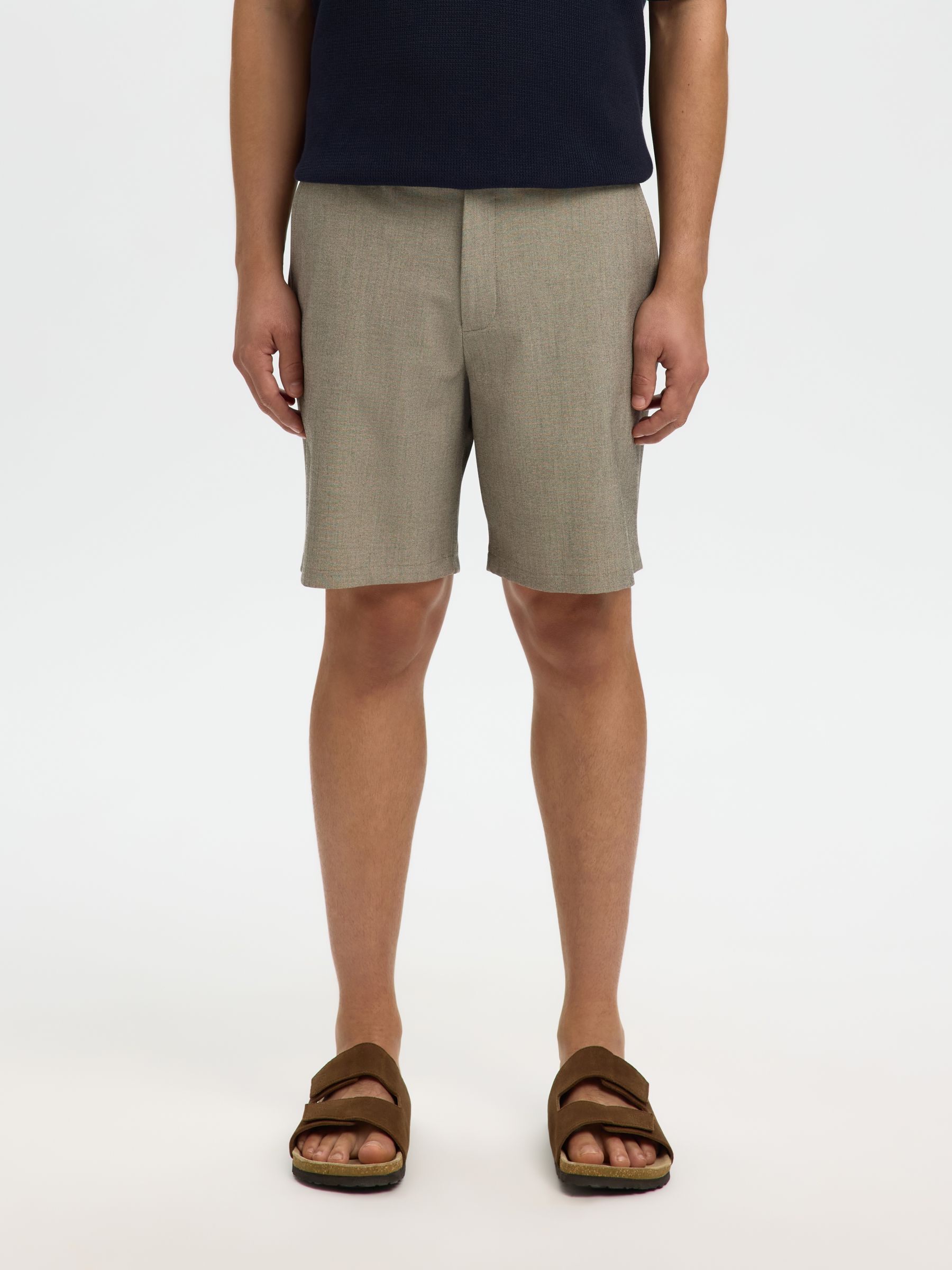 REGULAR FIT CHINO SHORTS, Sand, highres