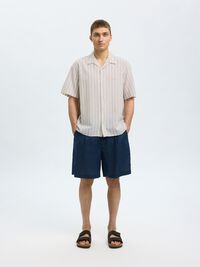 LIN MÉLANGÉ CHEMISE À MANCHES COURTES, Pure Cashmere, highres