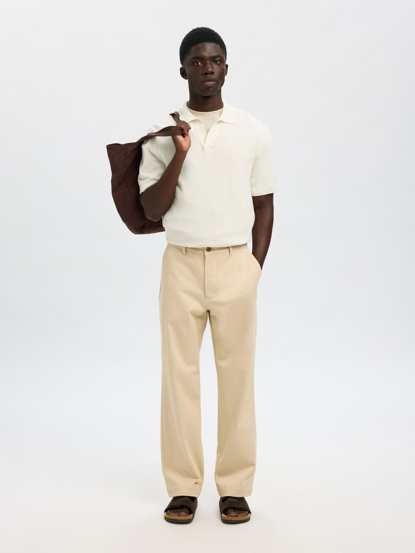 REGULAR FIT HOSE, Oatmeal, highres