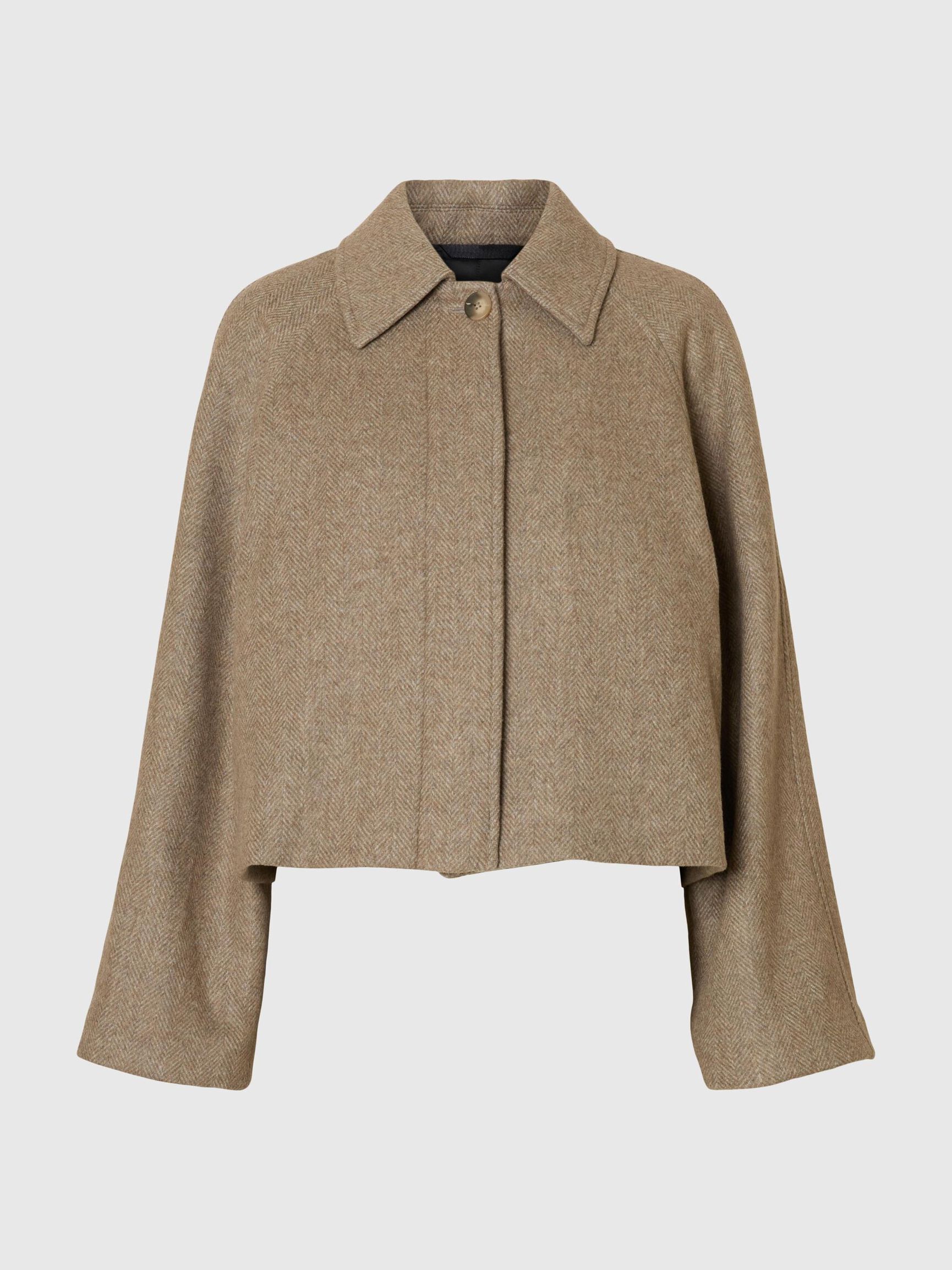 WOOL BLEND JACKET, Travertine, highres