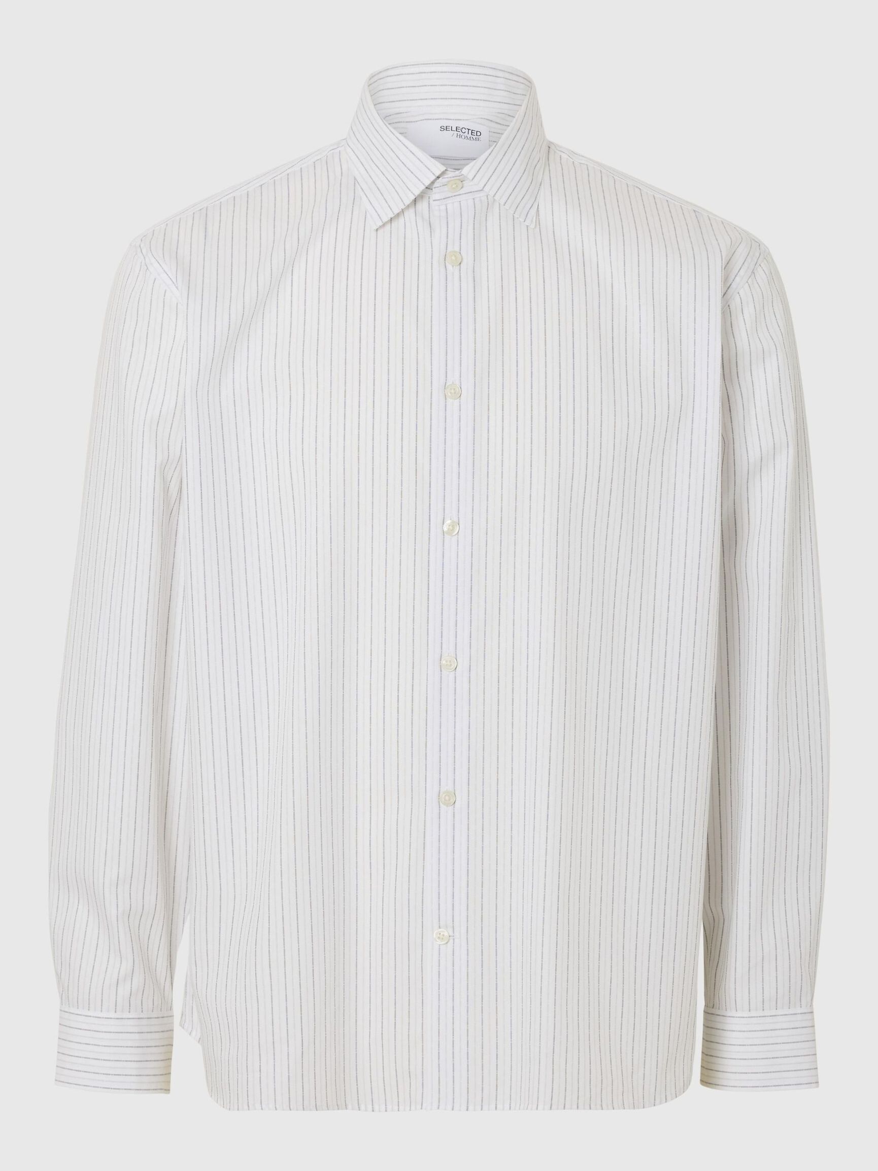 RELAXED FIT LONG SLEEVED SHIRT, White, highres