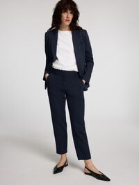 VISKOSEMIX CROPPED TAPERED HOSE, Dark Sapphire, highres