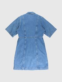 DENIM MIDI DRESS, Light Blue Denim, highres