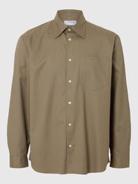 RELAXED FIT TWILL SHIRT, Vetiver, highres