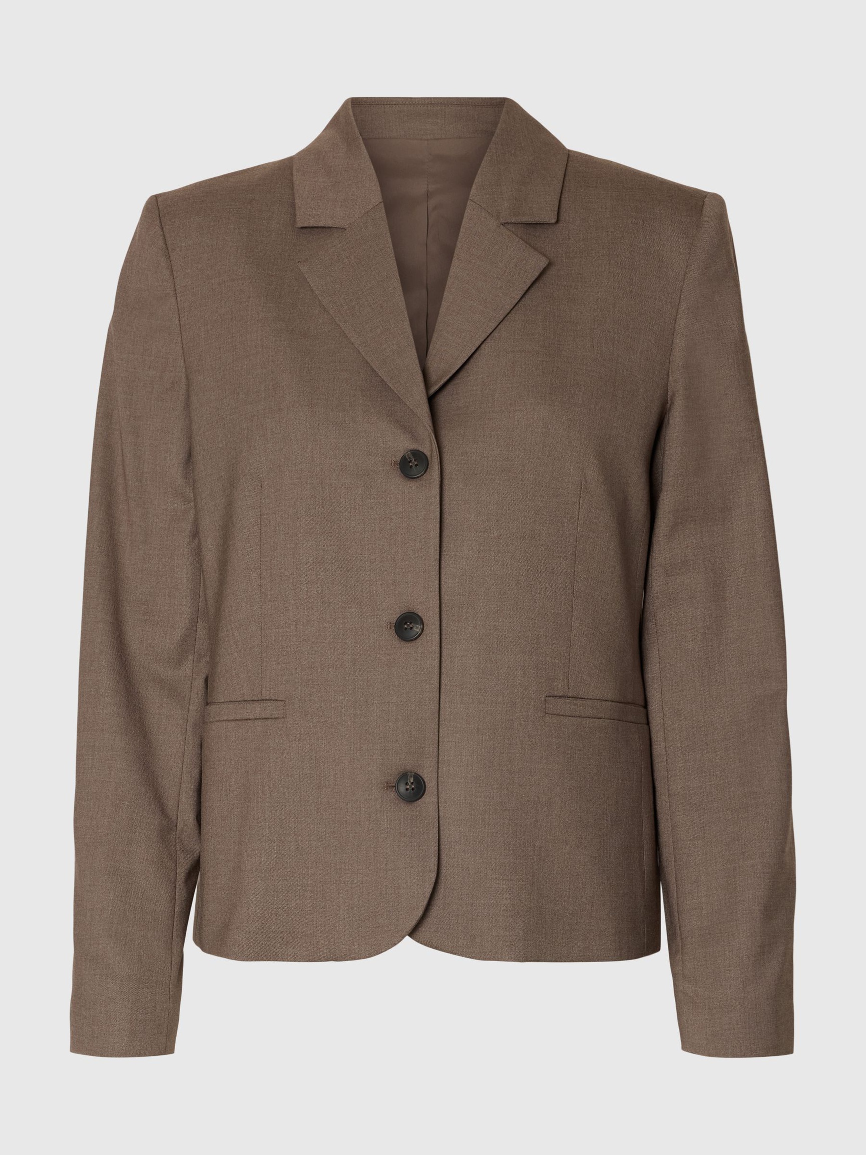 VISCOSE BLEND BLAZER, Chocolate Chip, highres