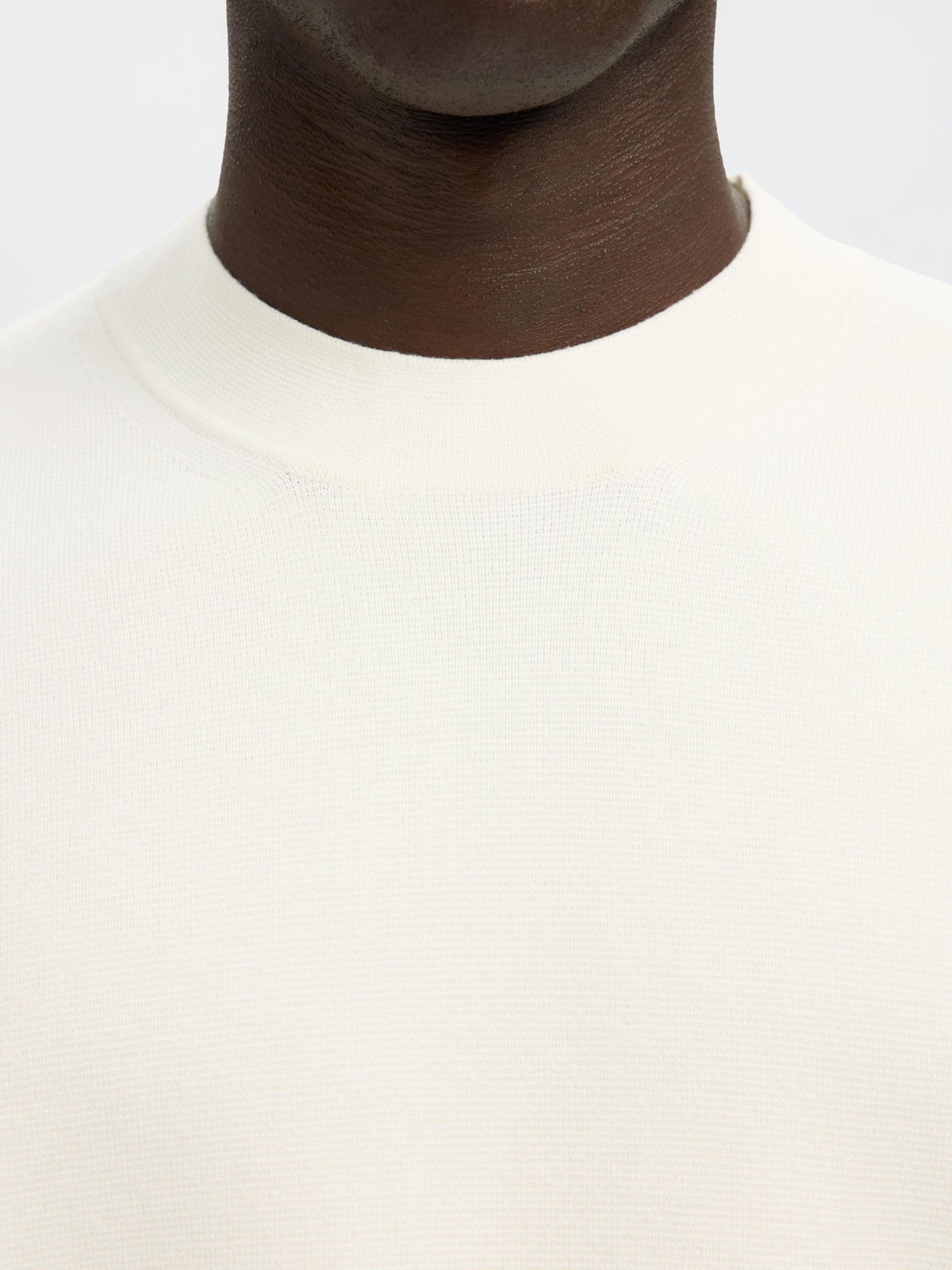 RELAXED FIT COTTON BLEND PULLOVER, Egret, highres