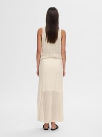 KNITTED MAXI SKIRT, Birch, highres