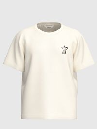 REGULAR FIT COTTON T-SHIRT, Egret, highres
