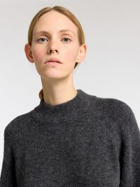 LAINE MÉLANGÉE MINI-ROBE, Volcanic Ash, highres