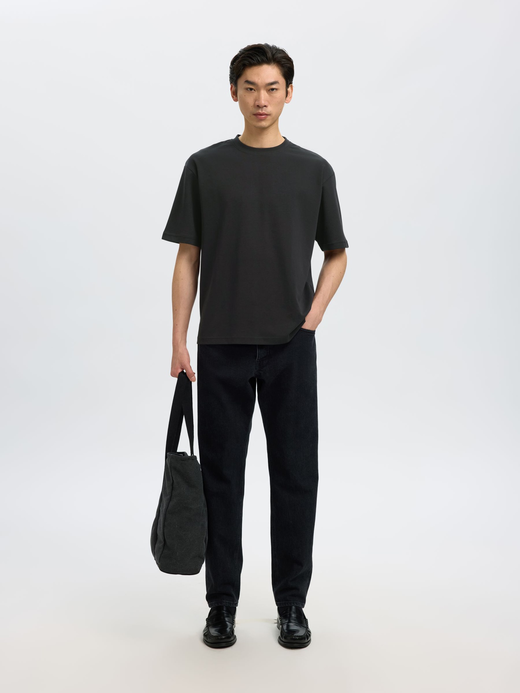 3 PACK LOOSE FIT T-SHIRT, Black, highres
