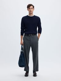 SWETER Z DZIANINY, Navy Blazer, highres