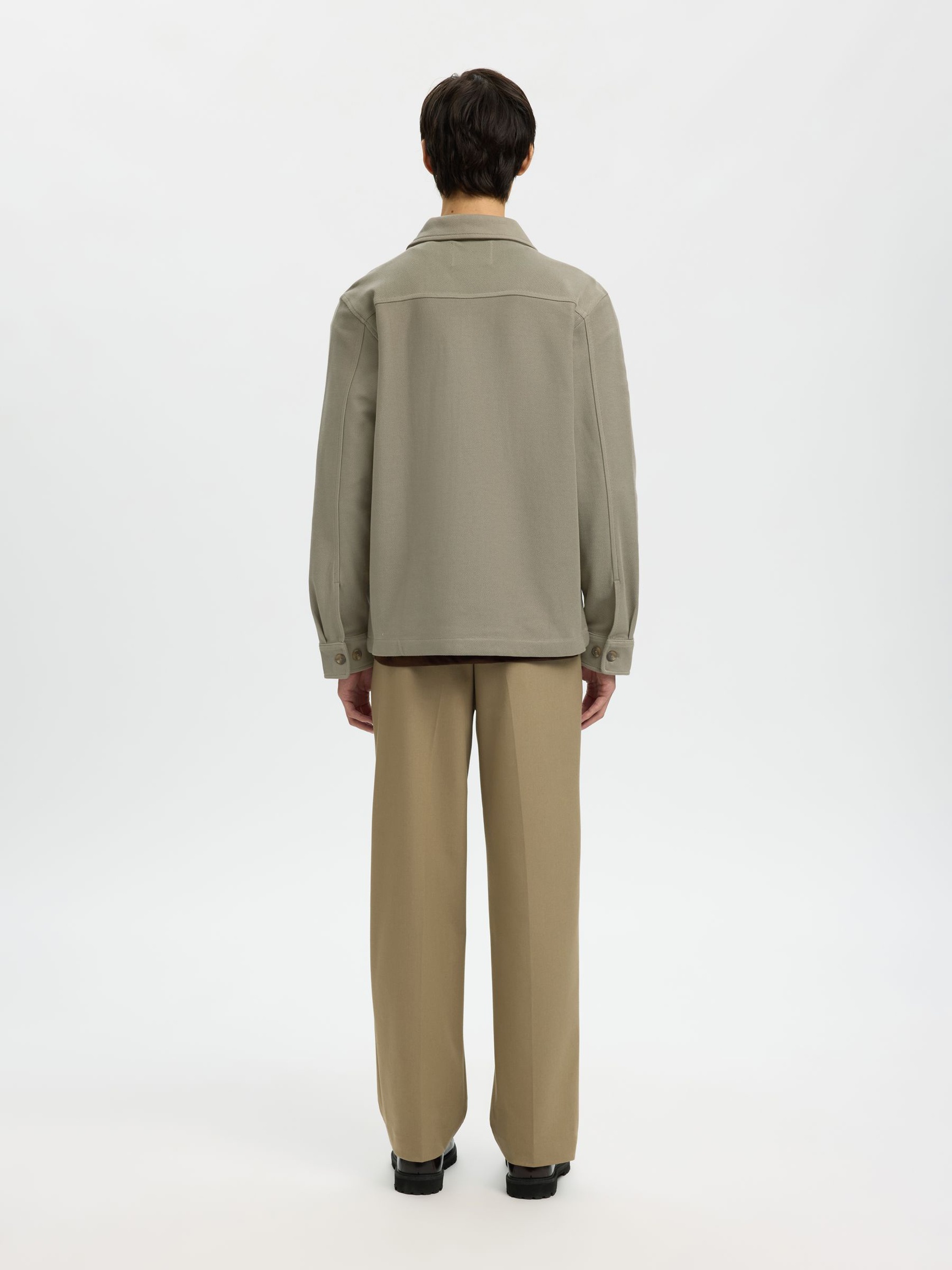 REGULAR FIT OVERSHIRT, Vetiver, highres