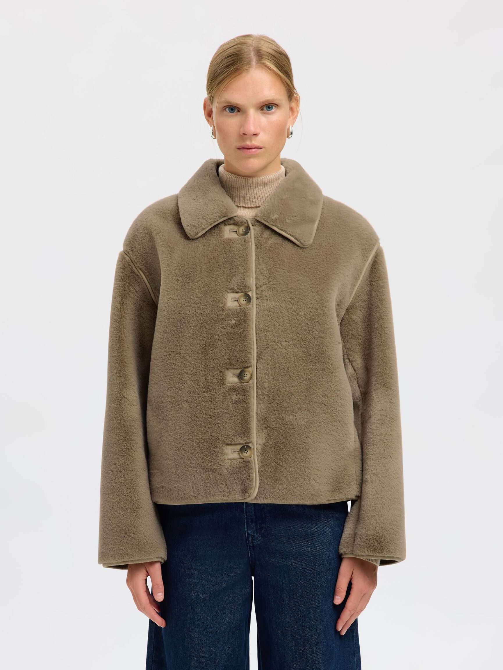 TEDDYFLEECE KURZJACKE, Pure Cashmere, highres