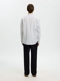 COUPE CLASSIQUE CHEMISE EN LIN MÉLANGÉ, Bright White, highres