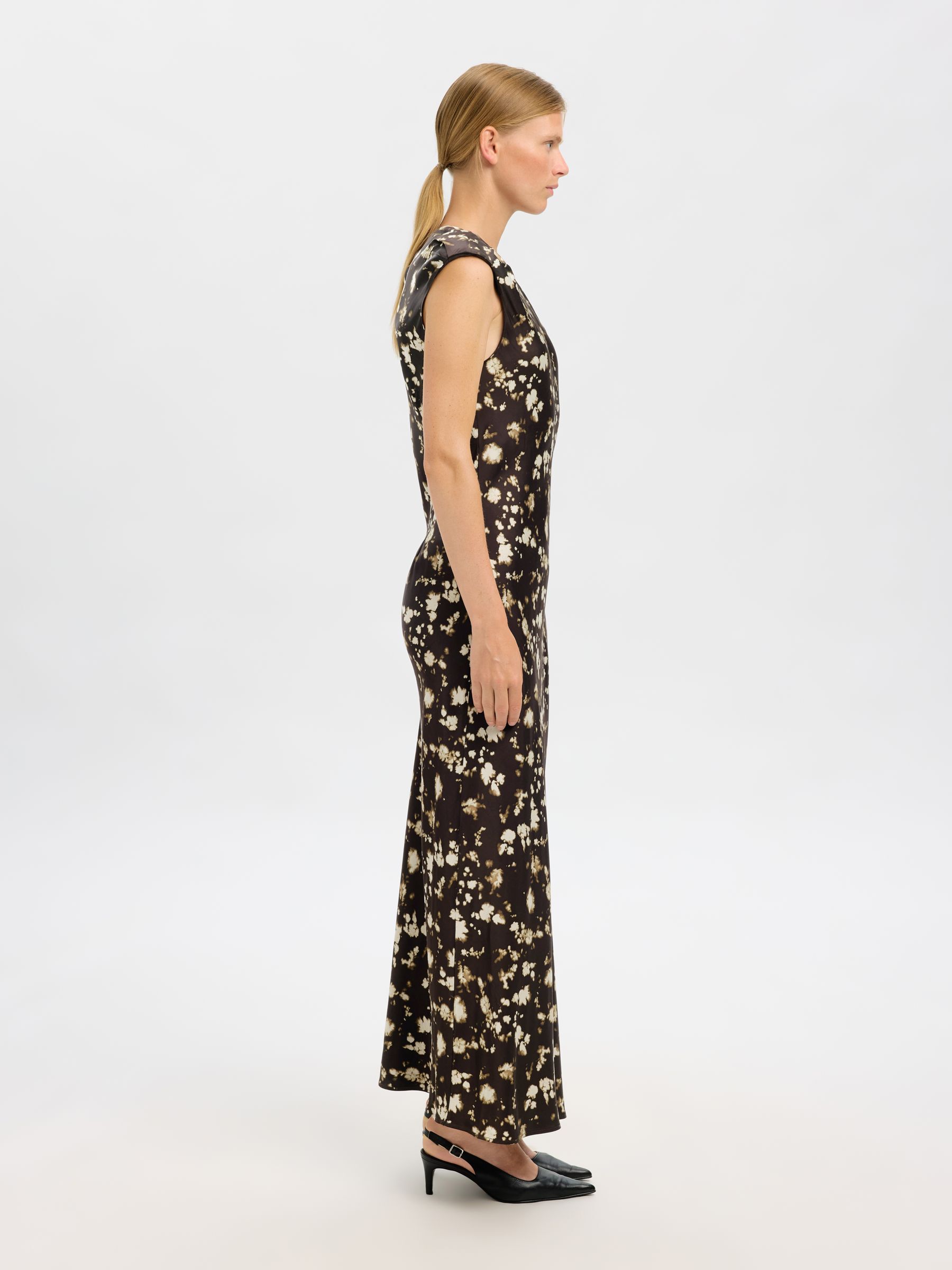 VISCOSE PRINT MAXI JURK, Demitasse, highres