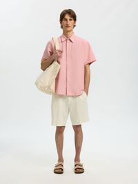 REGULAR FIT LINEN-BLEND SHIRT, Rose Dawn, highres