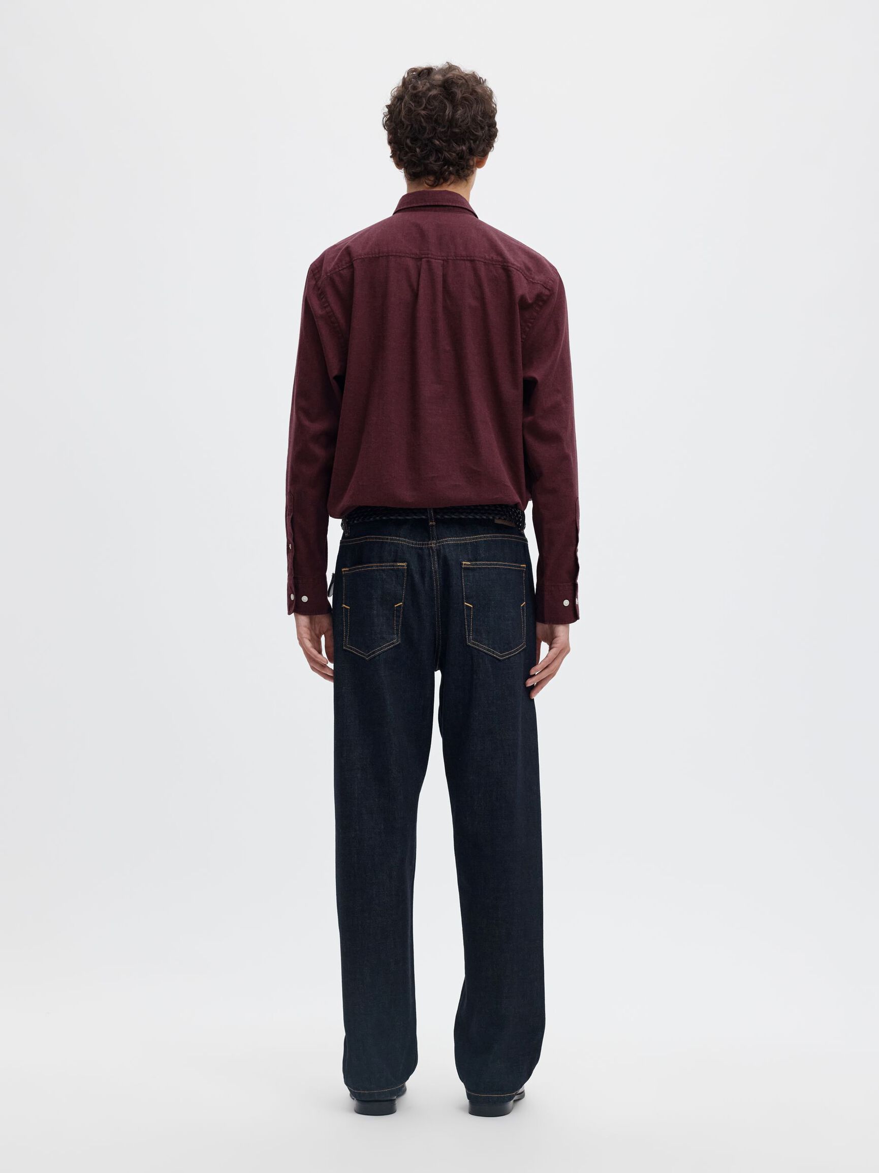 COTTON LONG SLEEVED SHIRT, Tawny Port, highres