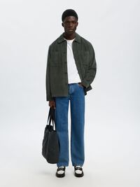 CORDUROY OVERSHIRT, Deep Forest, highres