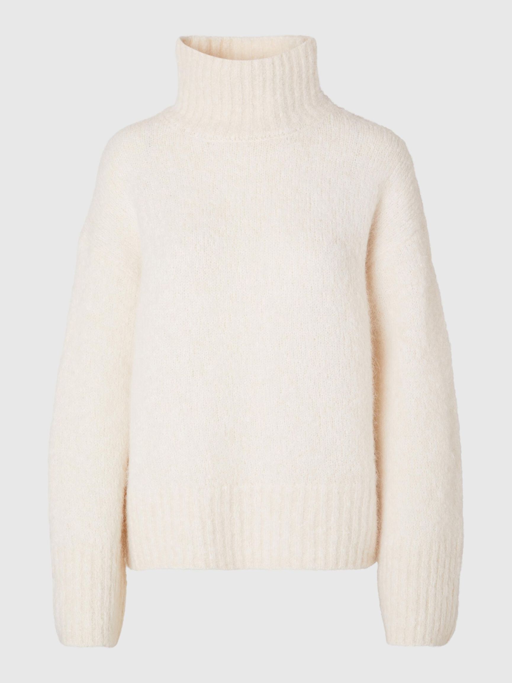 WOLLGEMISCH HIGH NECK PULLOVER, Birch, highres