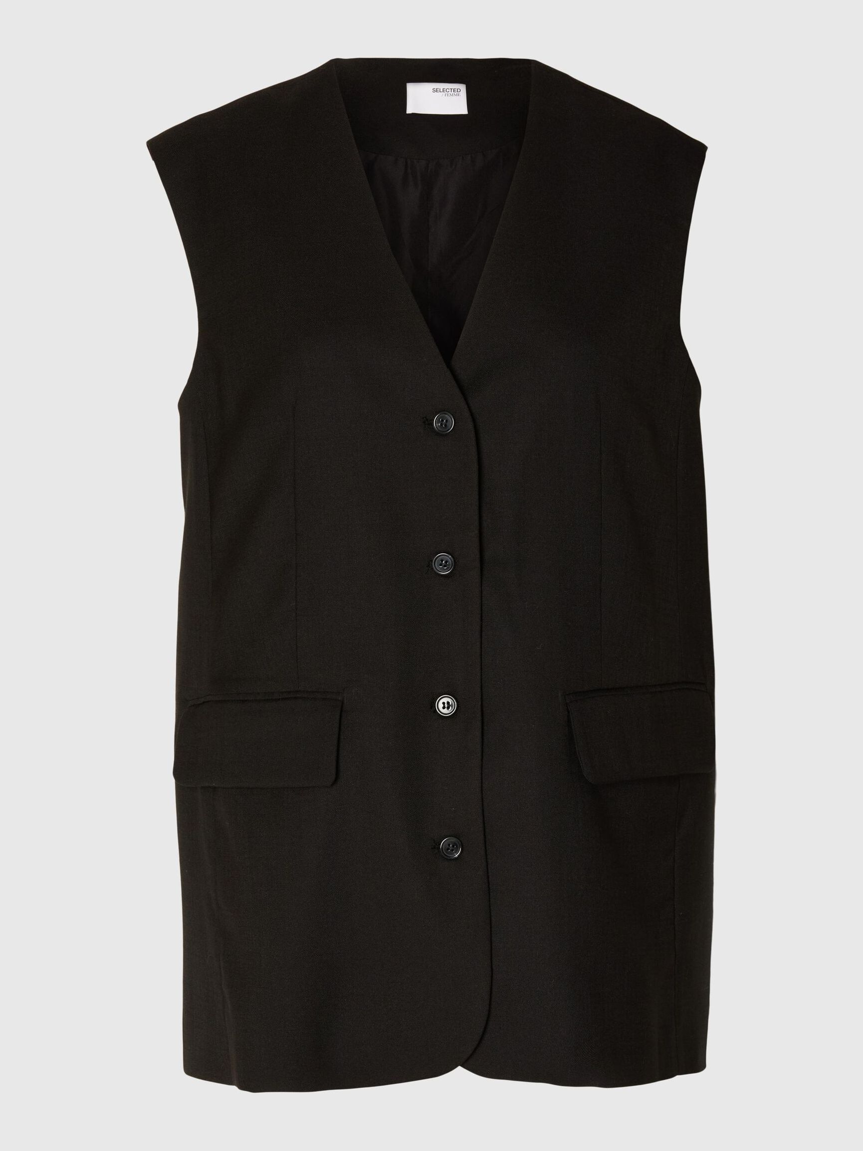 OVERSIZED VEST, Black, highres
