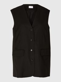OVERSIZED VEST, Black, highres