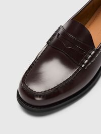 LEATHER  PENNY LOAFERS, Demitasse, highres