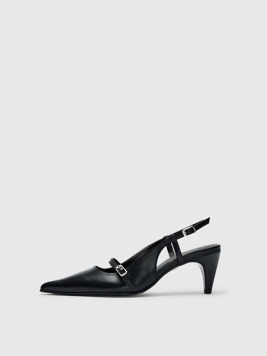 Product tile image - LEATHER SLINGBACKS, Black | 16100932_Black