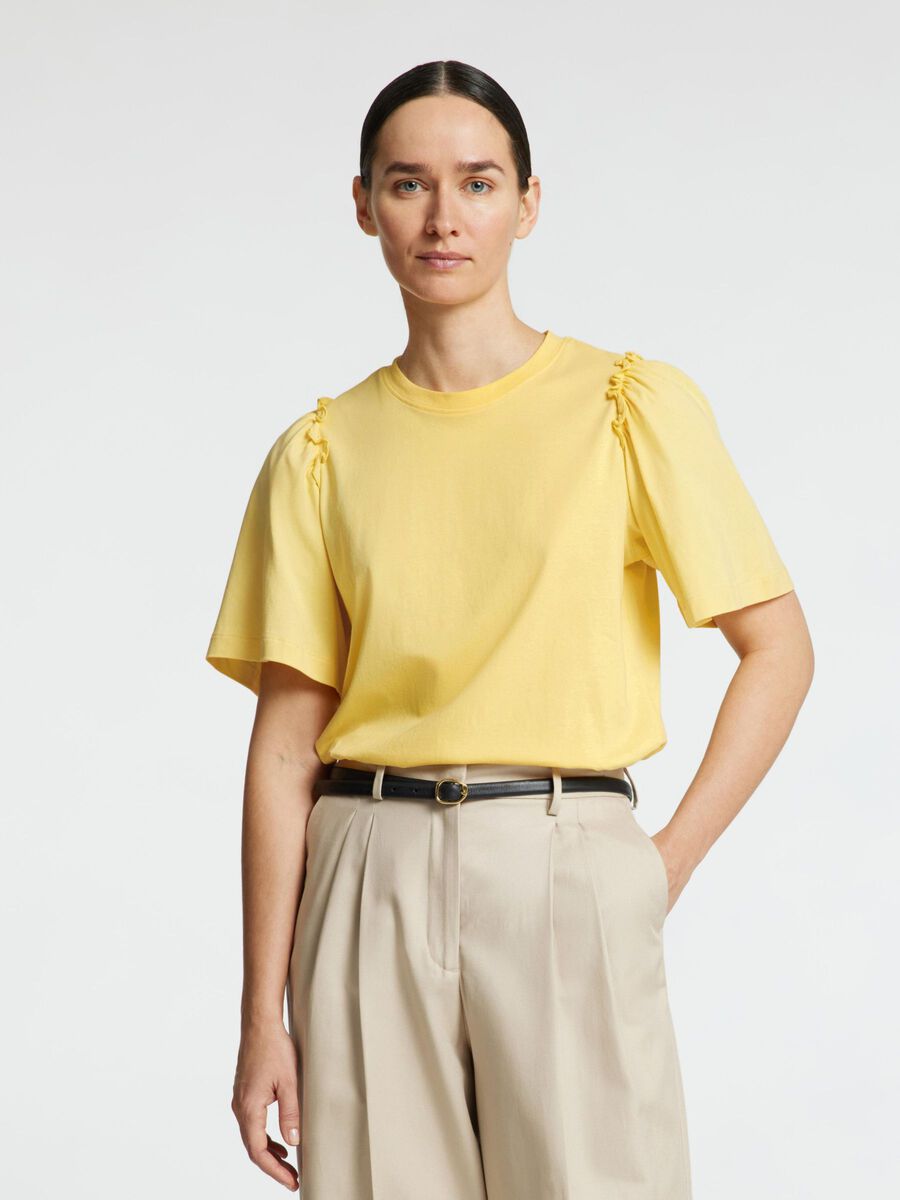 Selected RUFFLED COTTON T-SHIRT, Sundress, highres - 16093306_Sundress_003.jpg