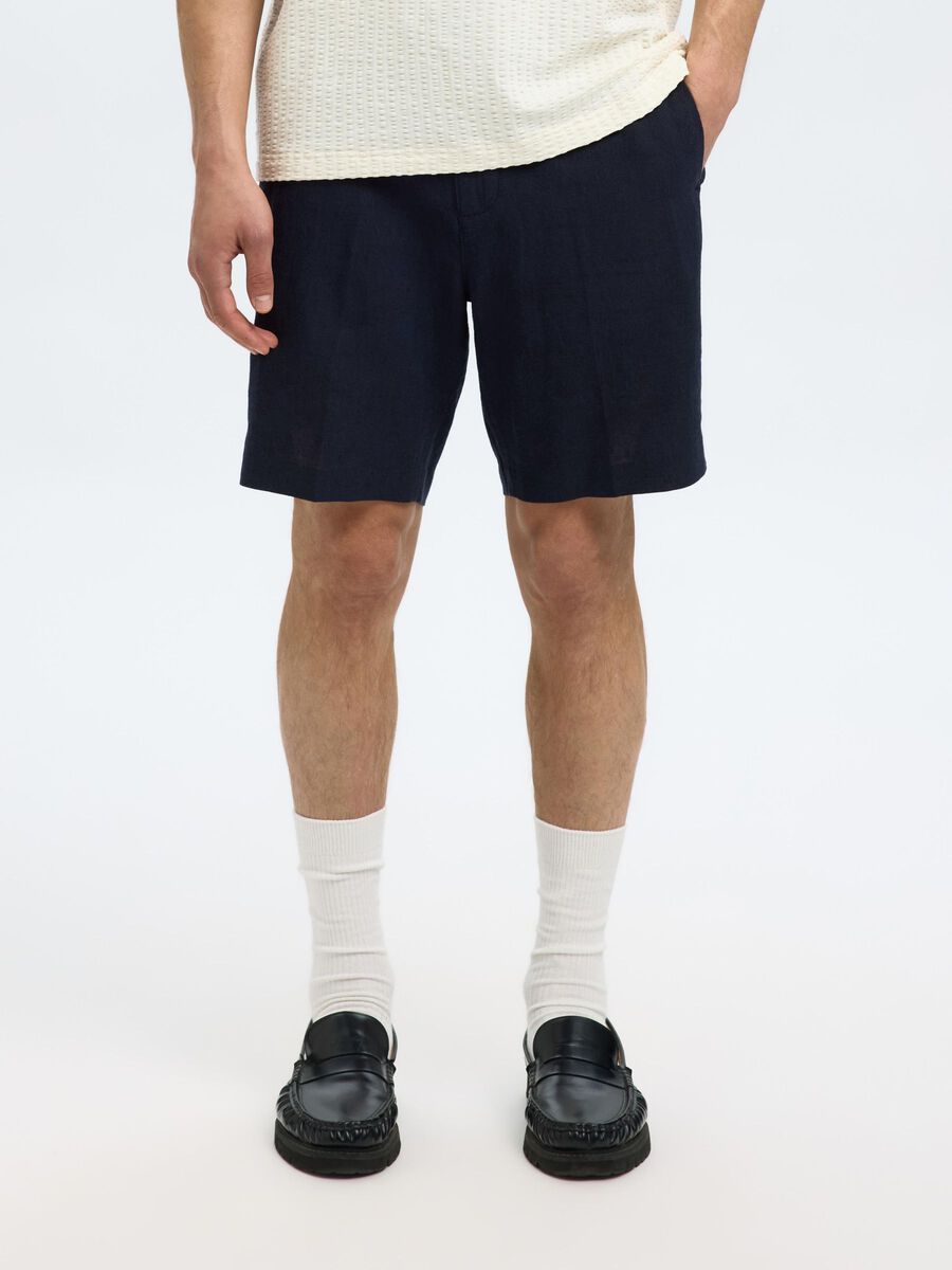 Selected REGULAR FIT SHORT VAN LINNENBLEND, Sky Captain, highres - 16097604_SkyCaptain_1183223_003.jpg