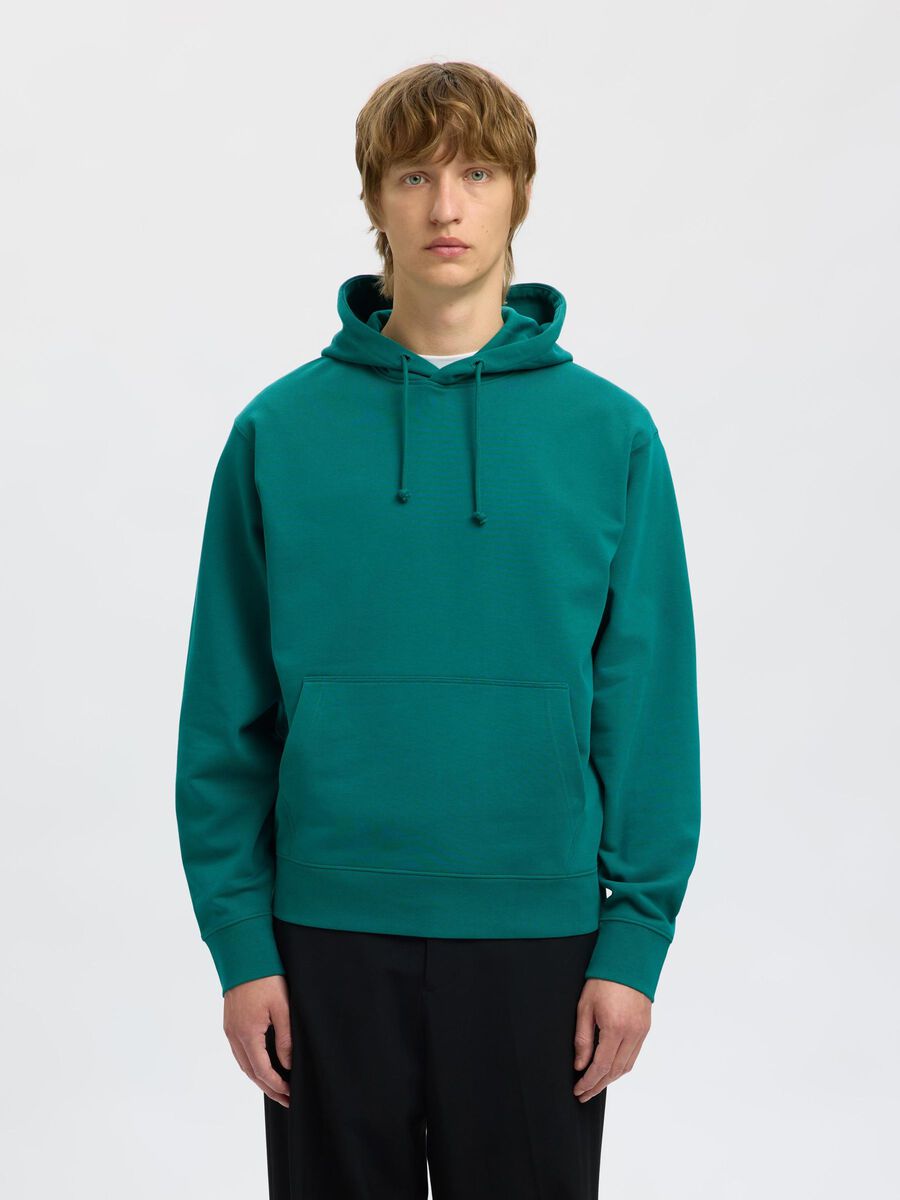 Selected 100% KATOEN HOODIE, Bayou, highres - 16100000_Bayou_003.jpg