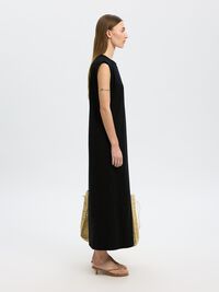 ÄRMELLOSES BAUMWOLL MAXIKLEID, Black, highres