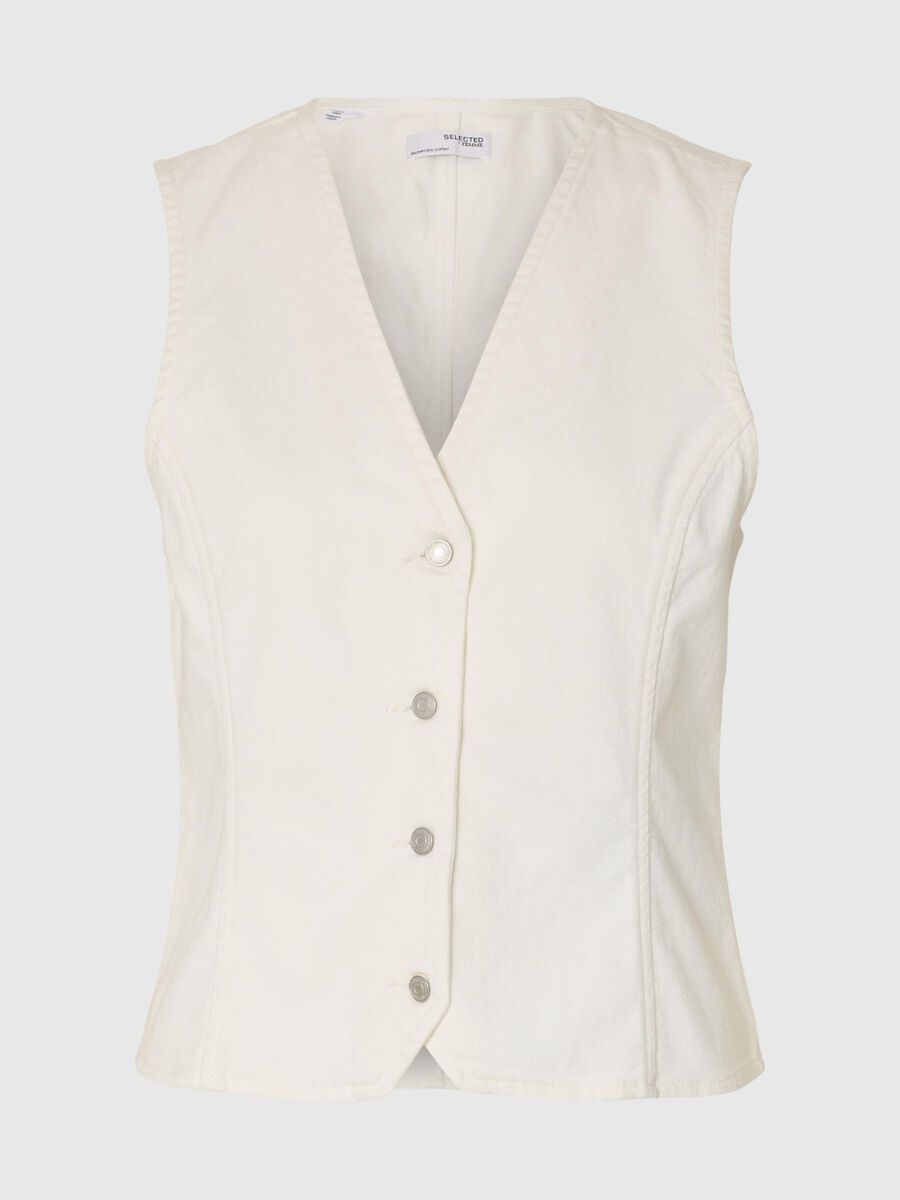 Selected DENIM GILET, Snow White, highres - 16093697_SnowWhite_001.jpg