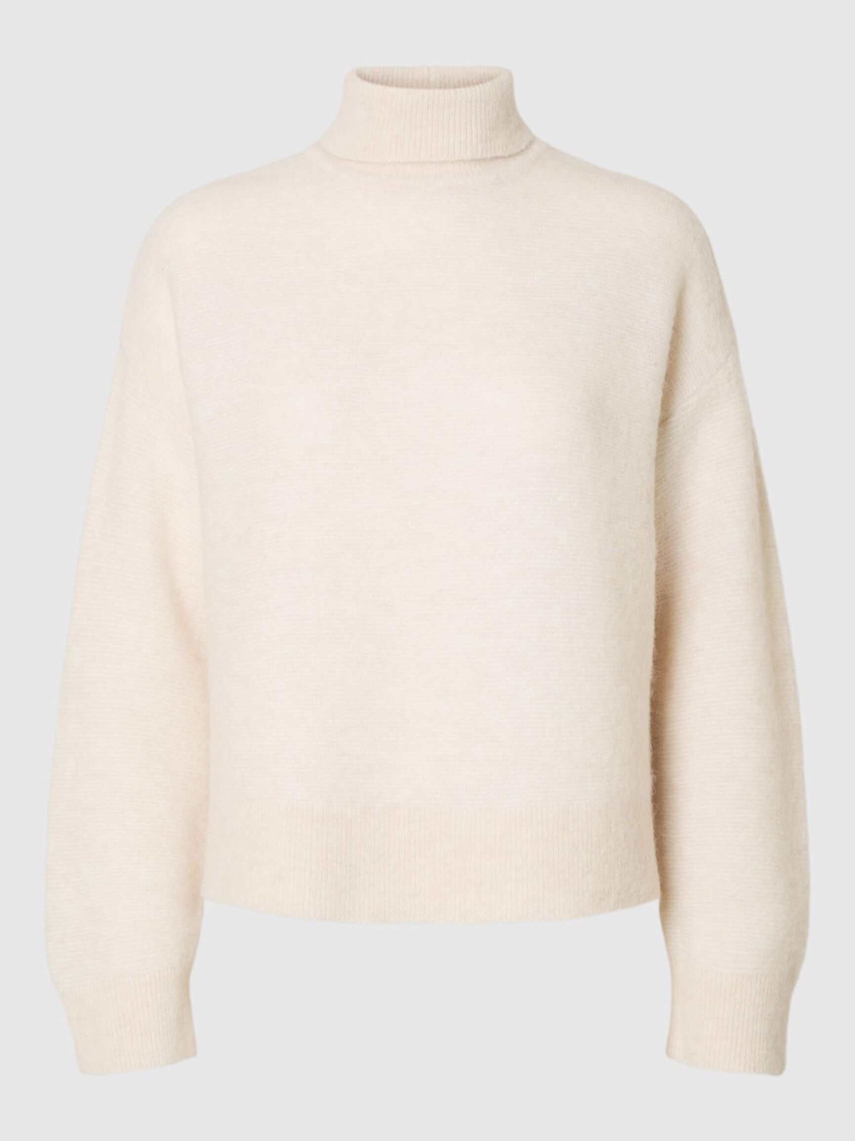 WOLLGEMISCH ROLLKRAGEN PULLOVER, Birch, highres