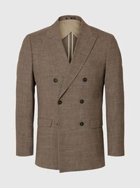 SLIM FIT ZWEIREIHIGER BLAZER, Dark Sand Melange, highres