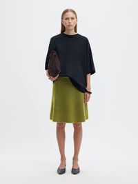 BRUSHED KNITTED SKIRT, Cardamom Seed, highres