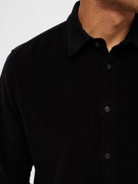 CORDUROY SHIRT, Black, highres