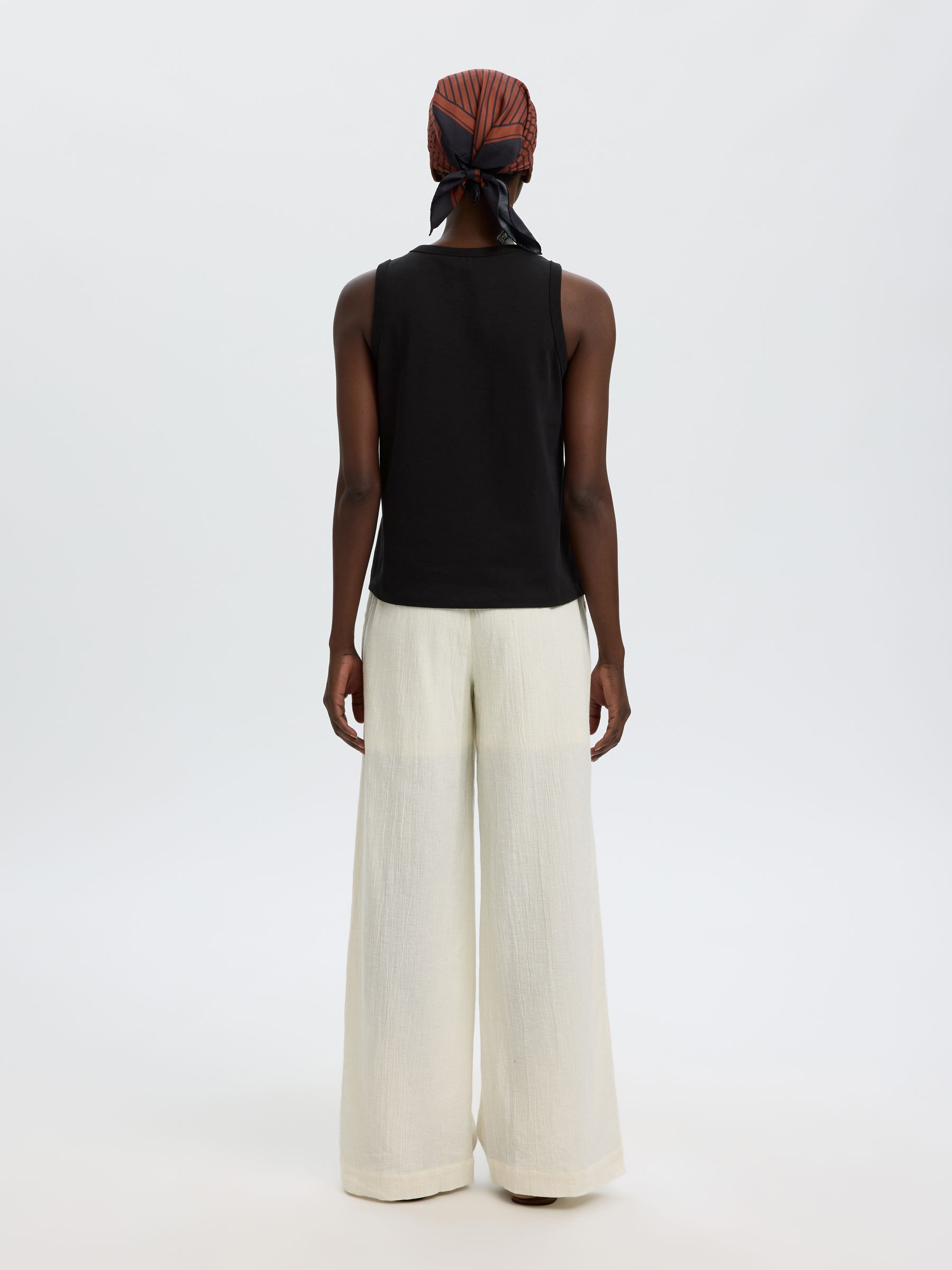 100% COTTON TANK TOP, Black, highres