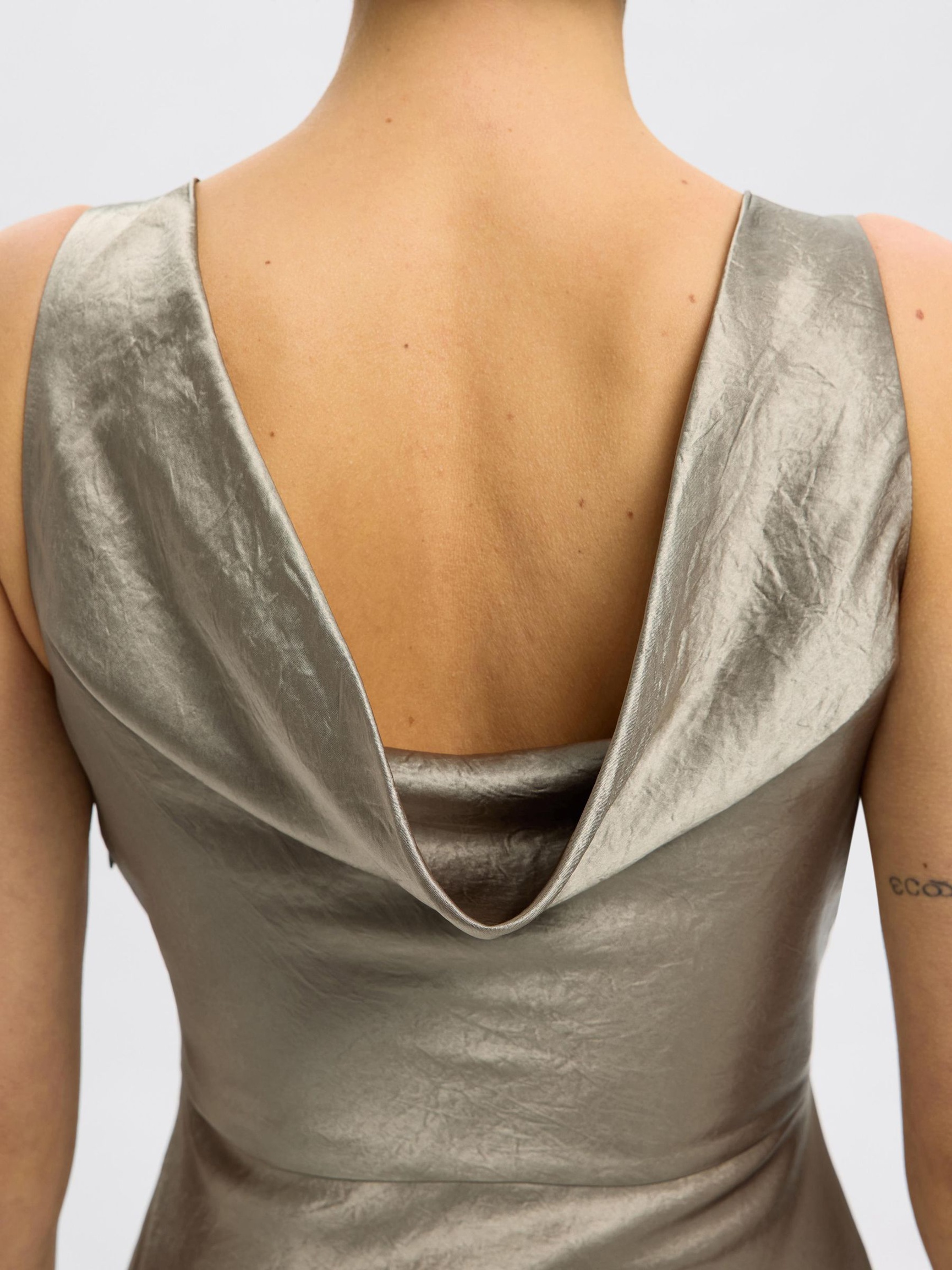SANS MANCHES ROBE MI-LONGUE, Vetiver, highres