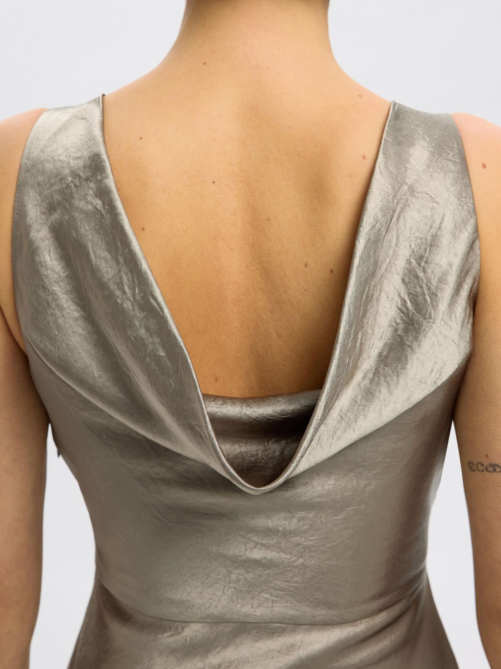 SLEEVELESS MIDI DRESS, Vetiver, highres