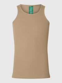 REGULAR FIT TANK TOP, Weathered Teak, highres