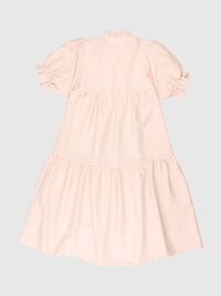 FRILL TRIM PUFF SLEEVE DRESS, Cameo Rose, highres