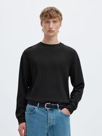 BLUZA SPORTOWA, Black, highres